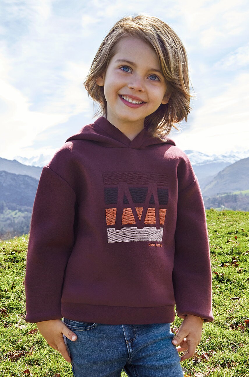 Mayoral bluza copii culoarea bordo, cu imprimeu