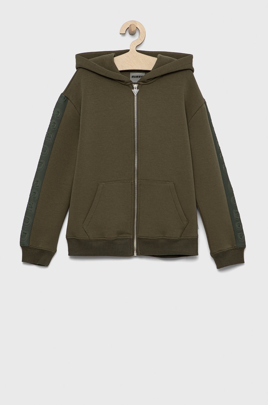 Детская кофта Guess цвет зелёный с аппликацией Детская кофта Guess цвет зелёный с аппликацией