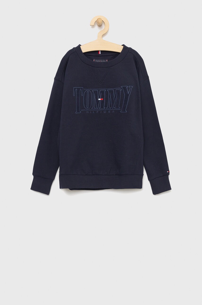 

Детская кофта Tommy Hilfiger цвет синий с аппликацией
