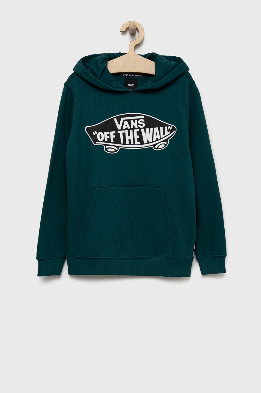 

Детски суичър Vans в зелено с принт, Зелен