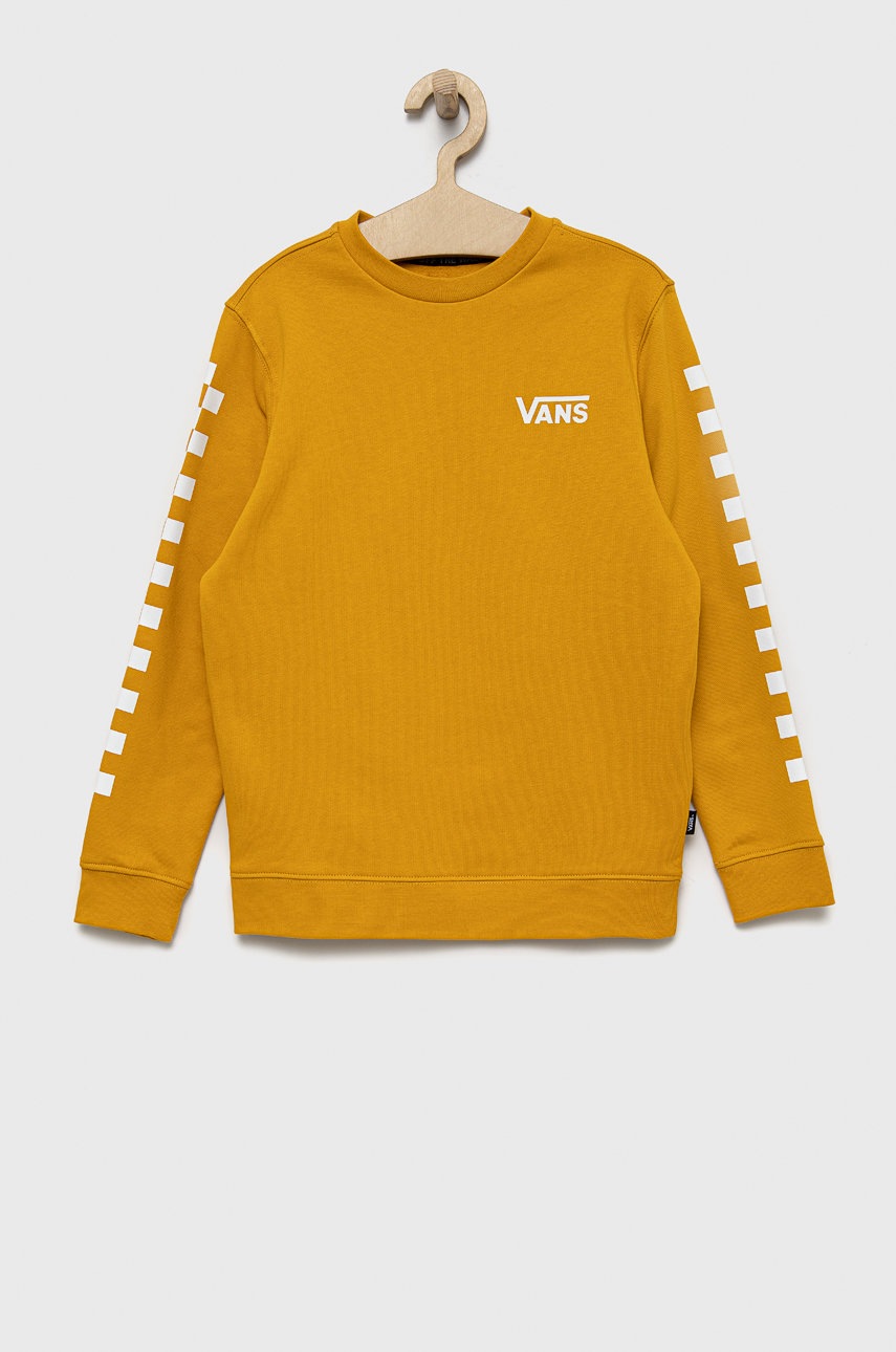 

Детски суичър Vans в жълто с принт, Жълт