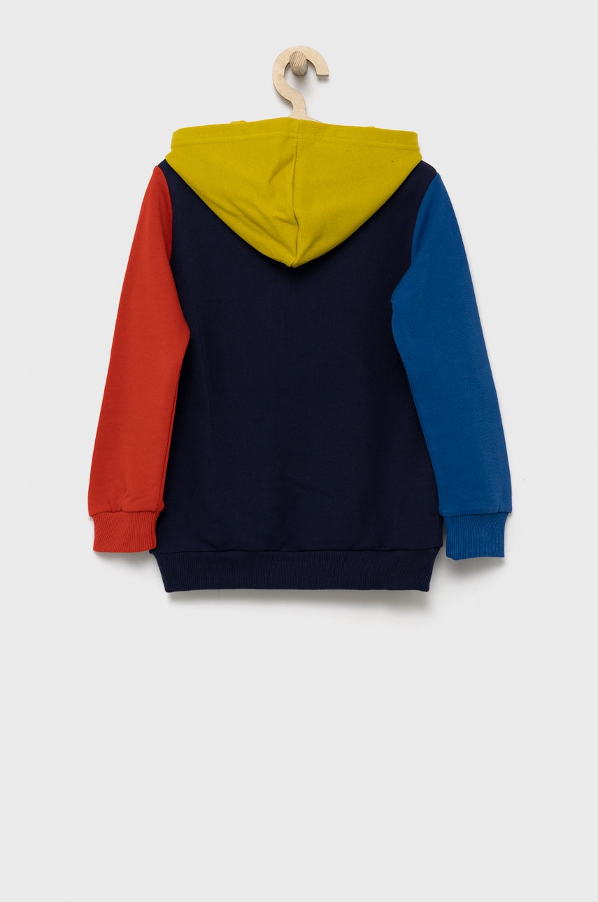 Детская хлопковая кофта United Colors of Benetton цвет синий с принтом