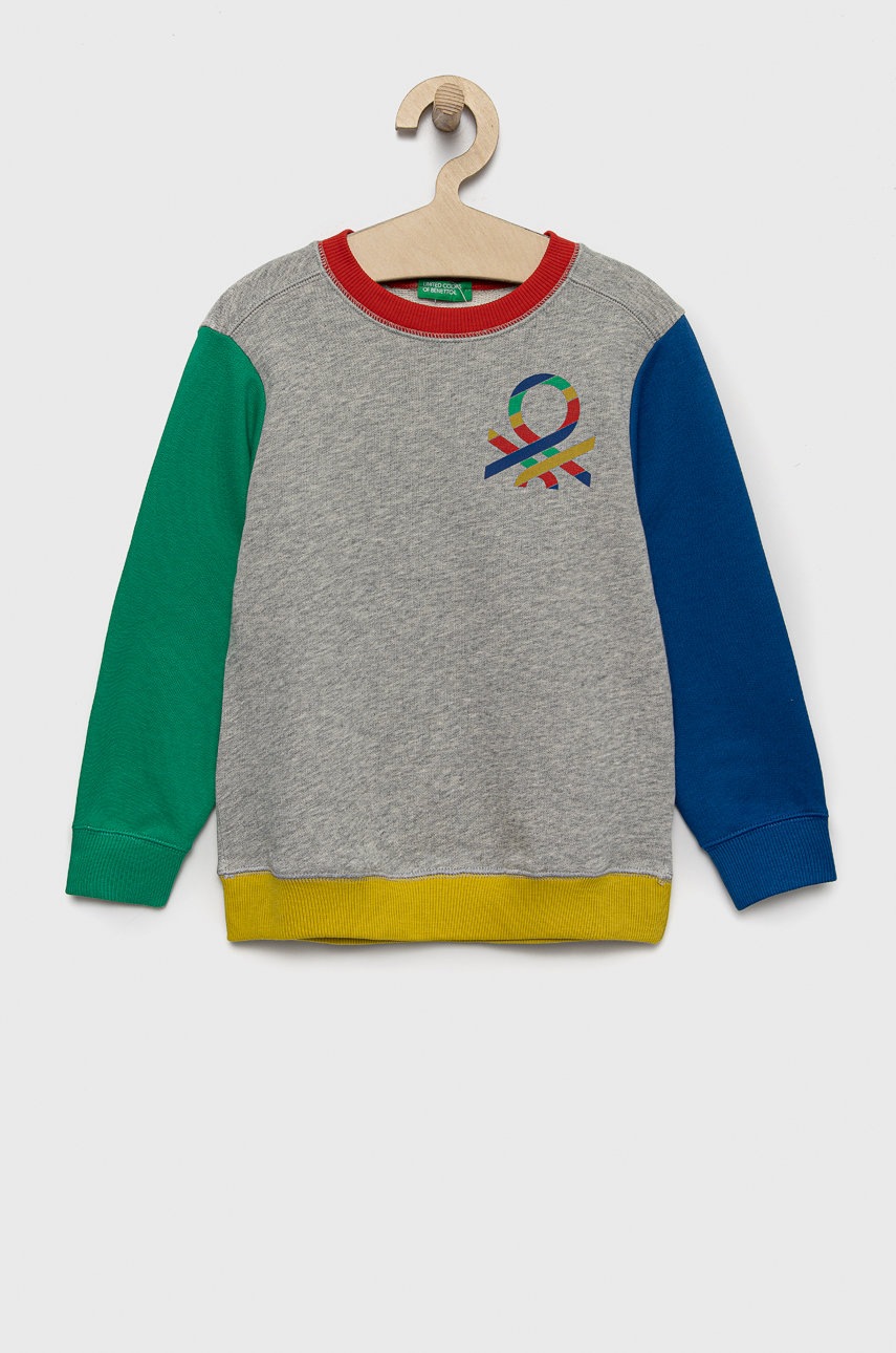 

Детски памучен суичър United Colors of Benetton с принт, Многоцветен