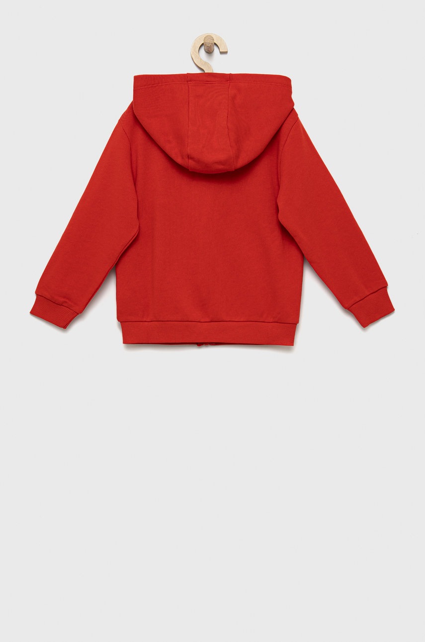 

Детская хлопковая кофта United Colors of Benetton цвет красный с аппликацией
