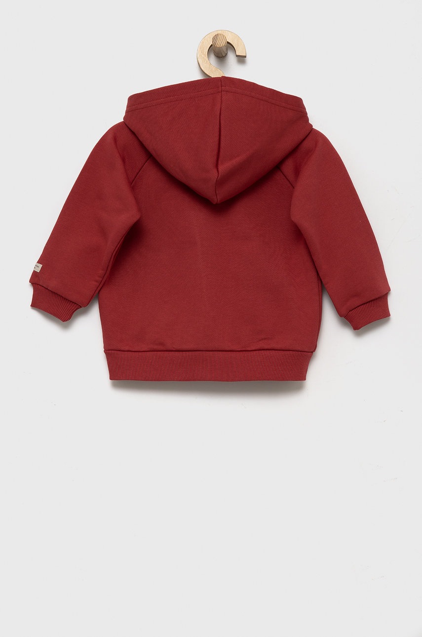 

Дитяча бавовняна кофта United Colors of Benetton колір бордовий однотонна