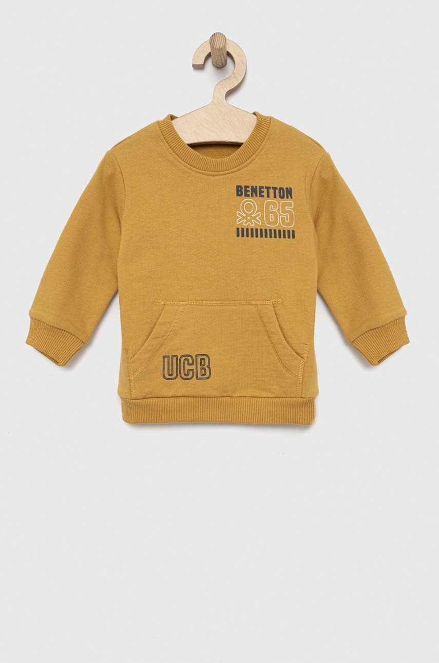 

Детская кофта United Colors of Benetton цвет зелёный с принтом