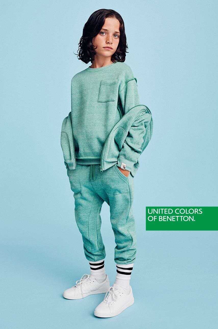 

Детская кофта United Colors of Benetton цвет зелёный меланж