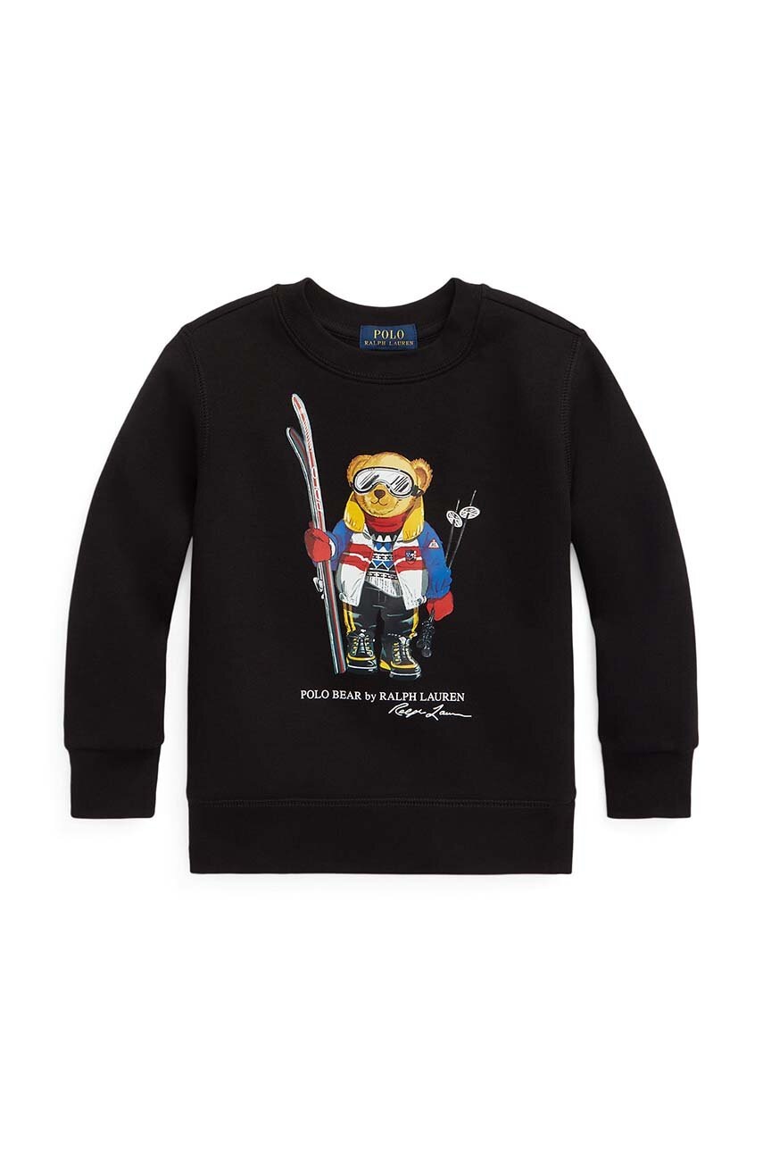 

Детская кофта Polo Ralph Lauren цвет чёрный с принтом