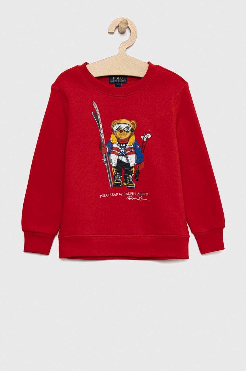 

Дитяча кофта Polo Ralph Lauren колір червоний з принтом