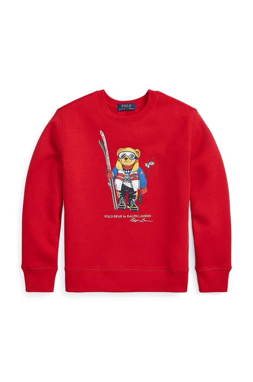 

Дитяча кофта Polo Ralph Lauren колір червоний з принтом