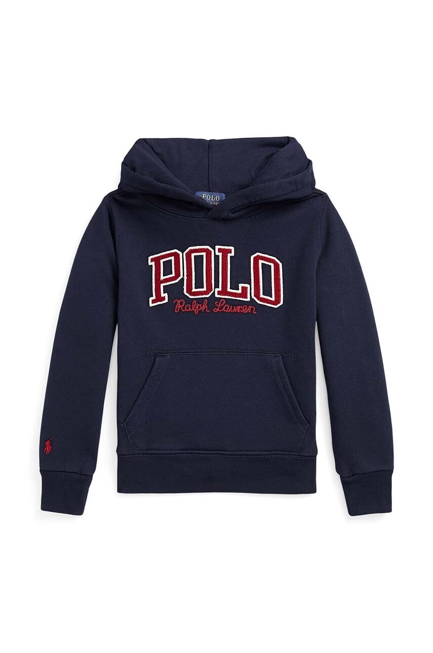 

Дитяча кофта Polo Ralph Lauren колір синій з аплікацією