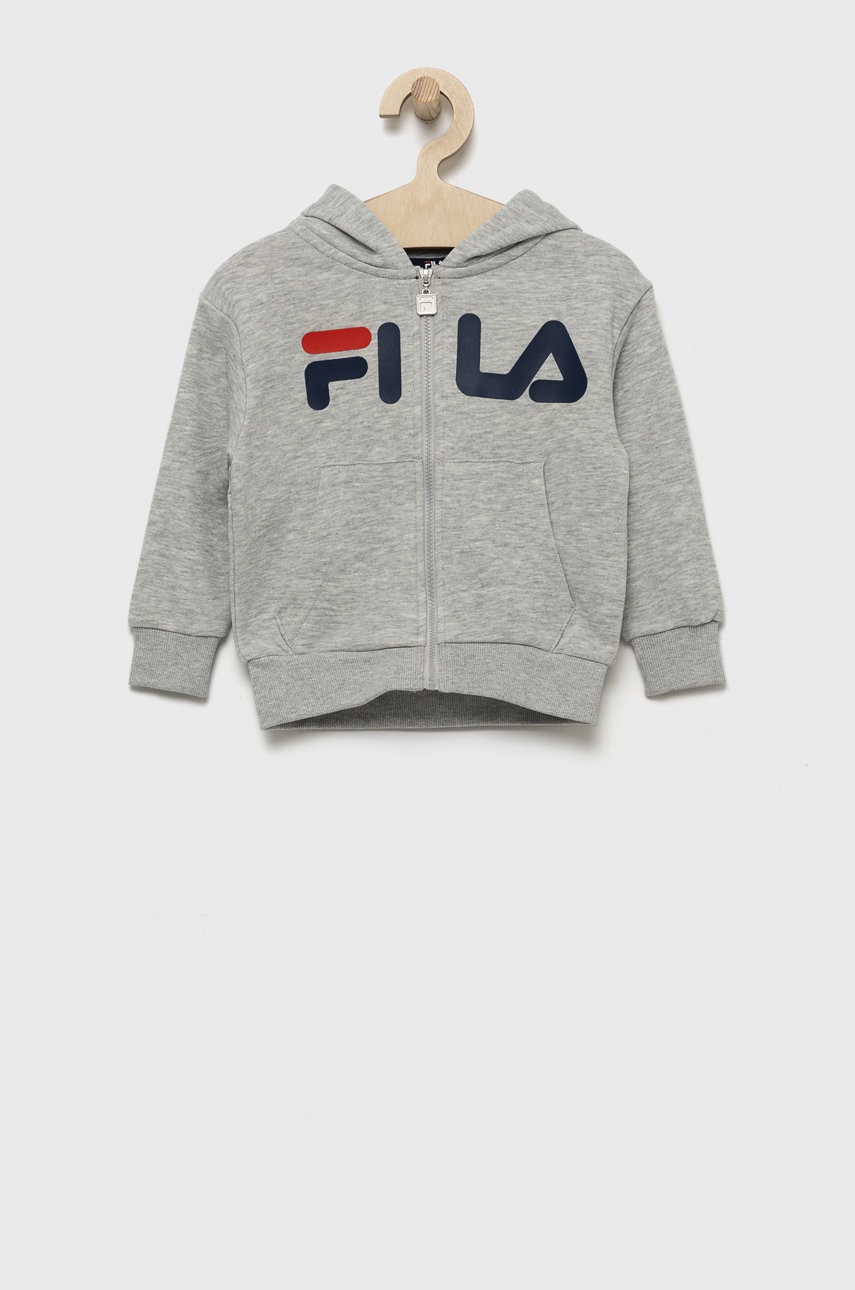 Детская кофта Fila цвет серый с принтом Детская кофта Fila цвет серый с принтом