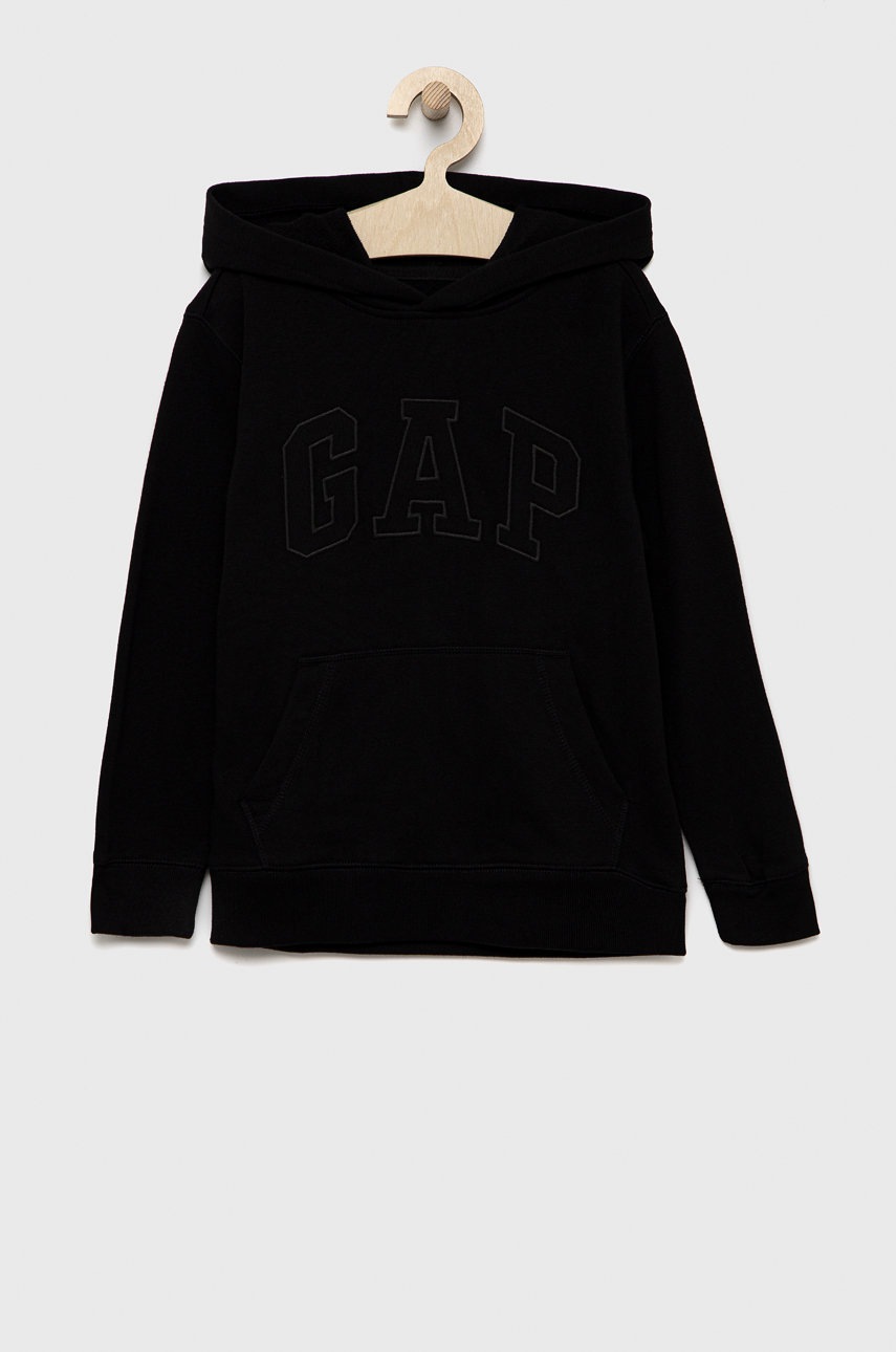 

Детски суичър GAP в черно с апликация, Черен