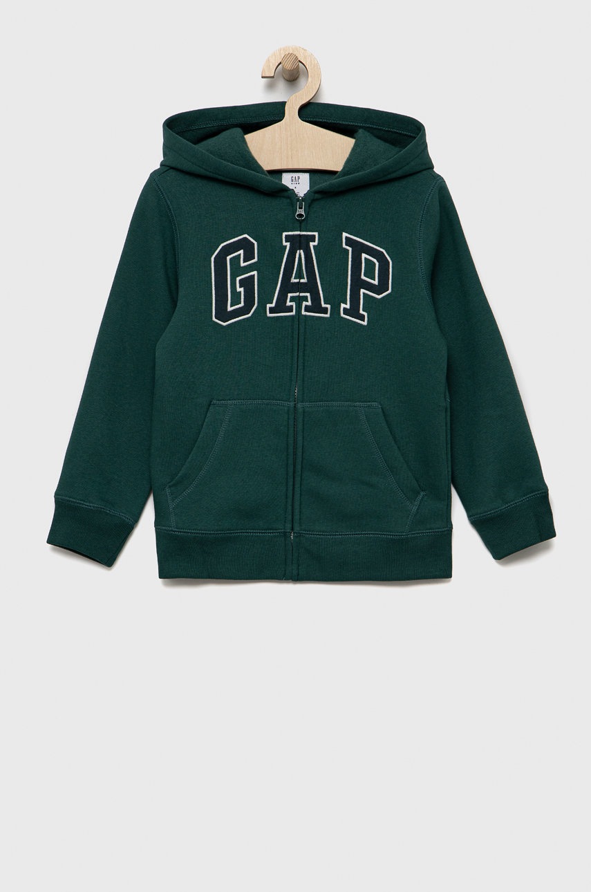 

Детски суичър GAP в зелено с апликация, Зелен