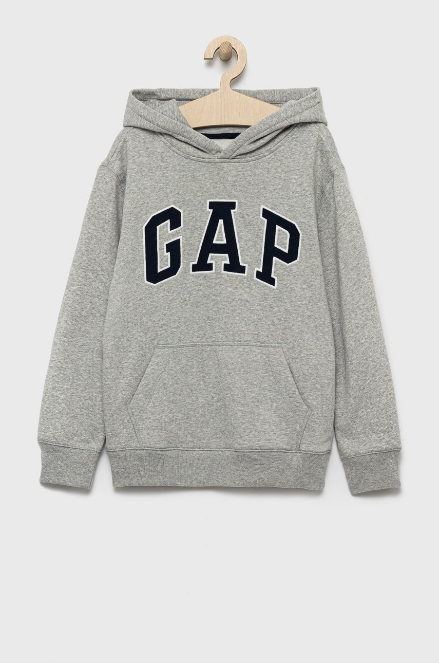 

Детски суичър GAP в сиво с апликация, Сив