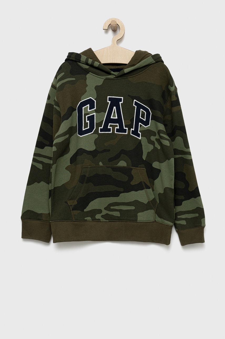 

Детски суичър GAP в зелено с апликация, Зелен
