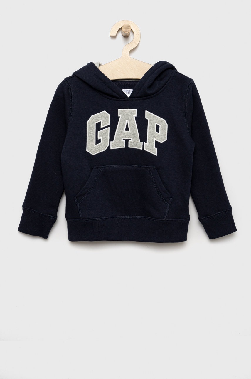 GAP bluza copii culoarea albastru marin, cu imprimeu