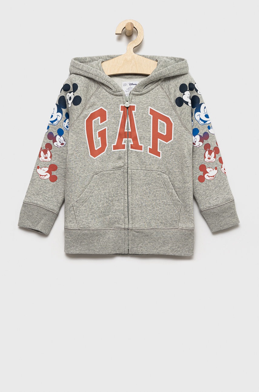 GAP bluza copii culoarea gri, melanj