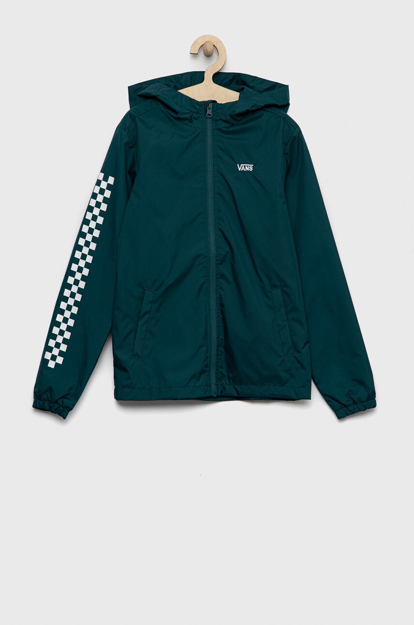 Vans geaca copii culoarea verde,