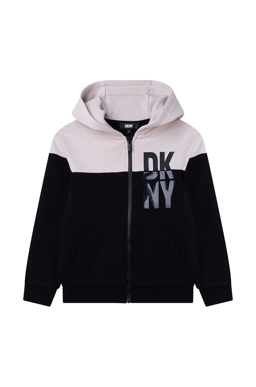 Дитяча кофта Dkny колір чорний візерунок Дитяча кофта Dkny колір чорний візерунок