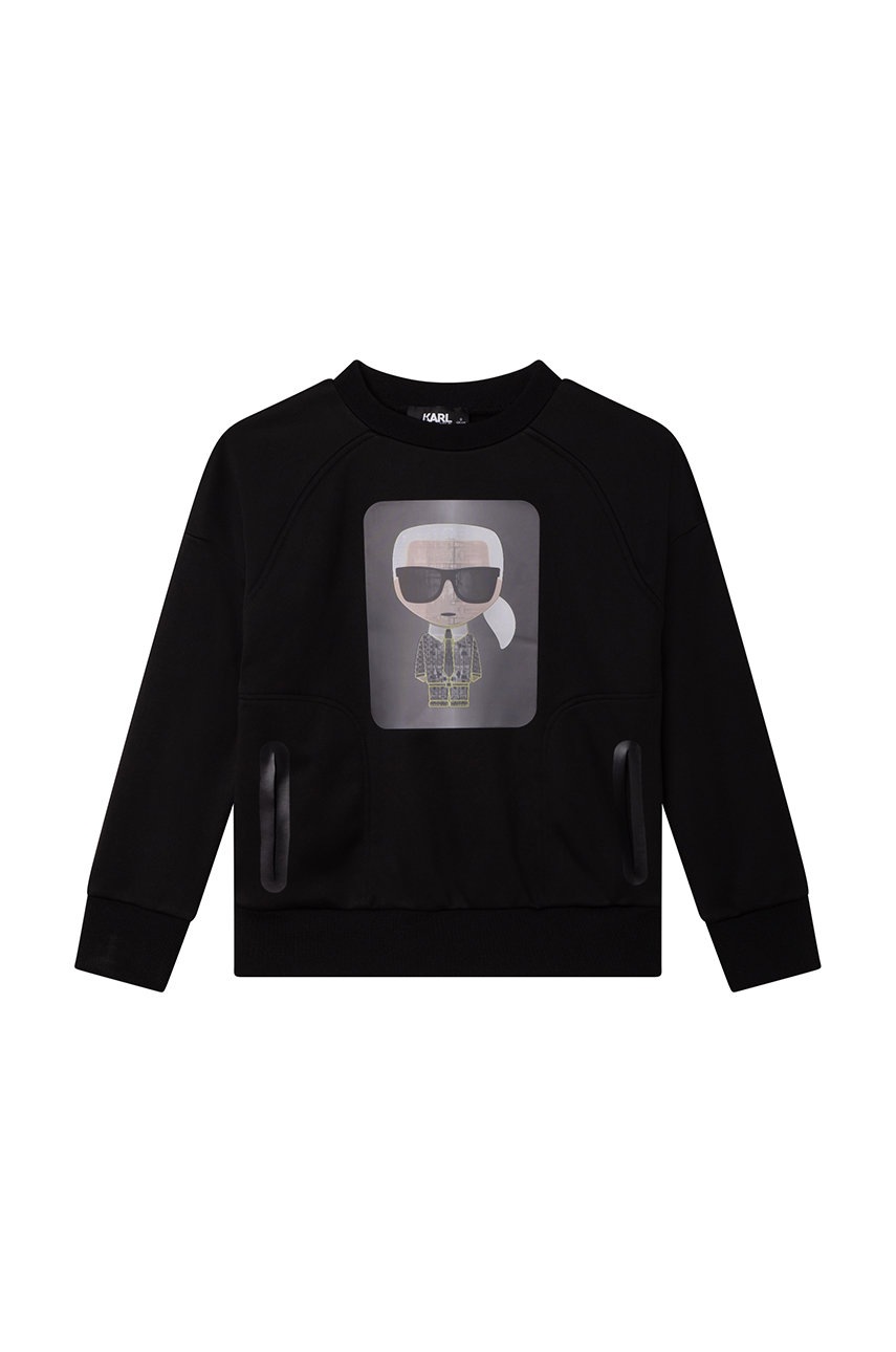 

Детская кофта Karl Lagerfeld цвет чёрный с принтом