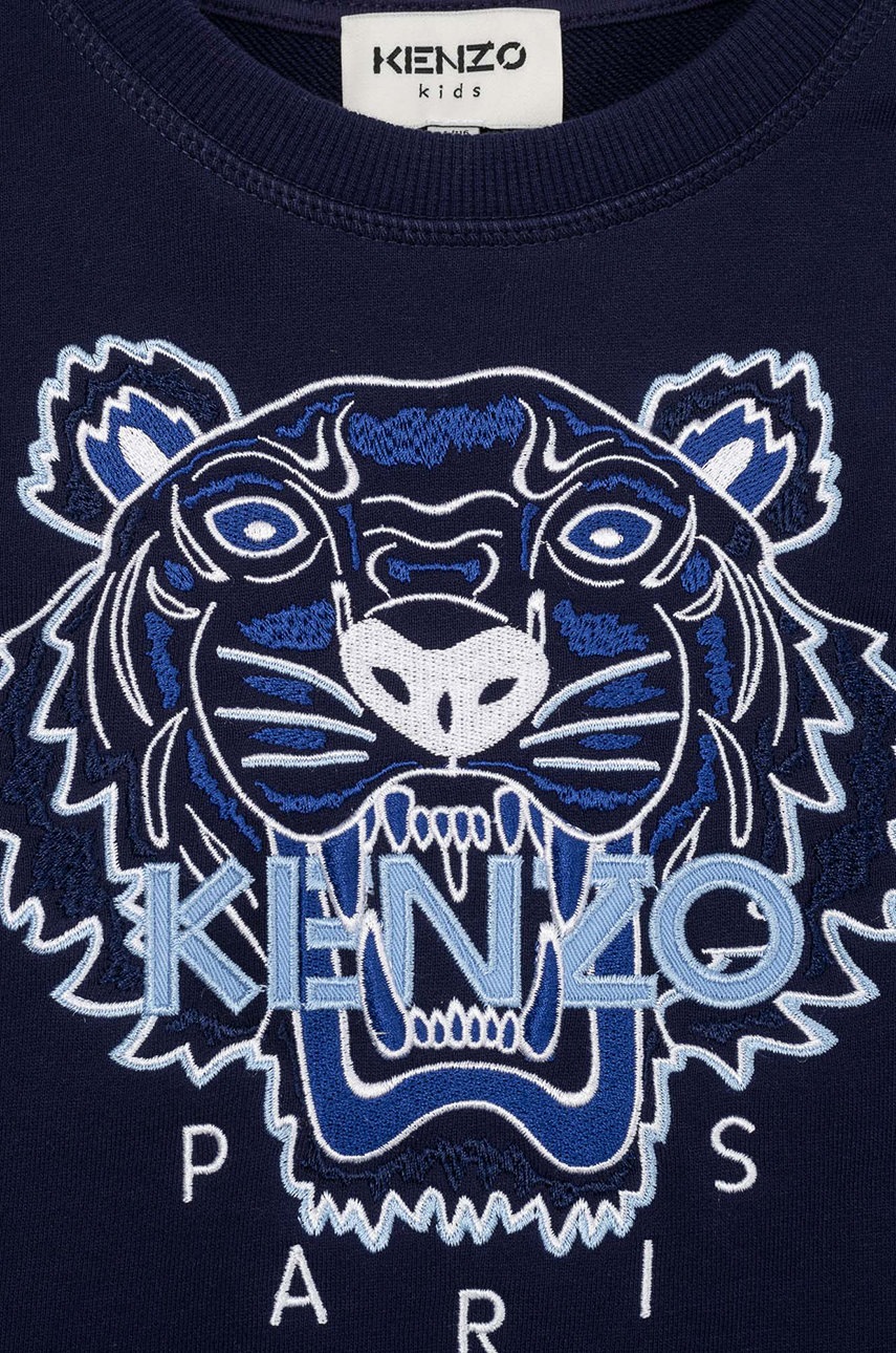 

Дитяча бавовняна кофта Kenzo Kids колір синій з принтом