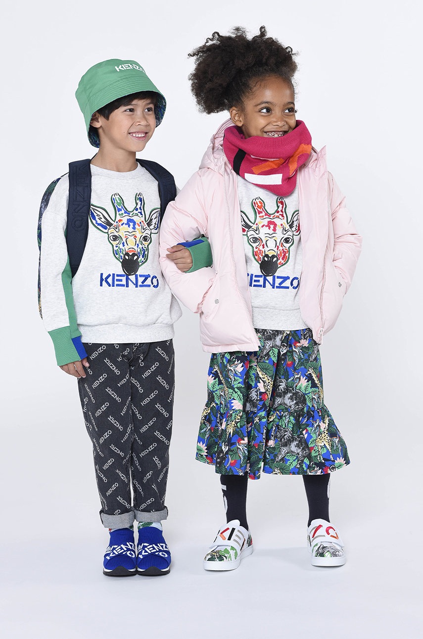 

Дитяча кофта Kenzo Kids колір сірий візерунок