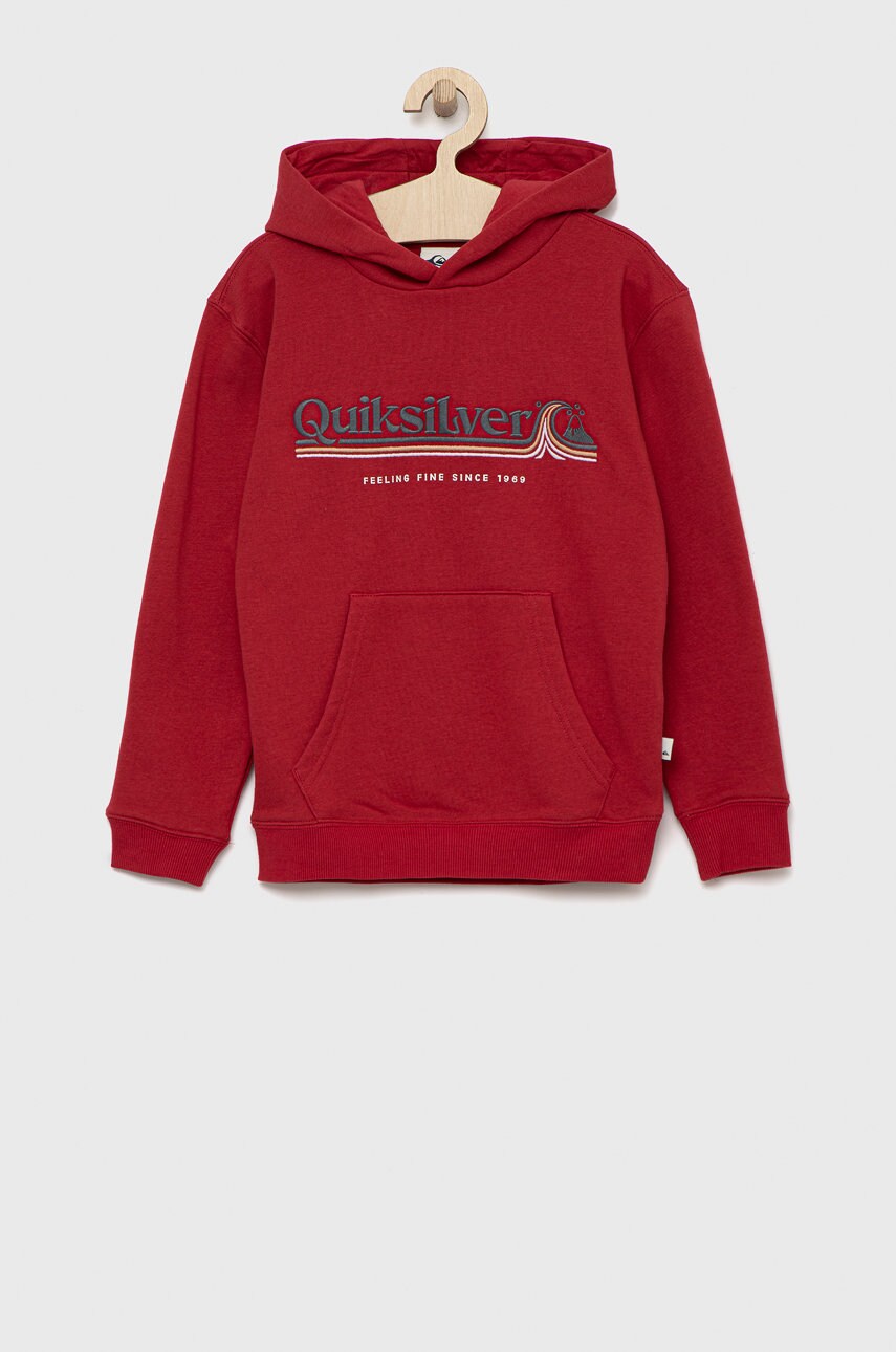 Quiksilver bluza copii culoarea rosu, cu imprimeu