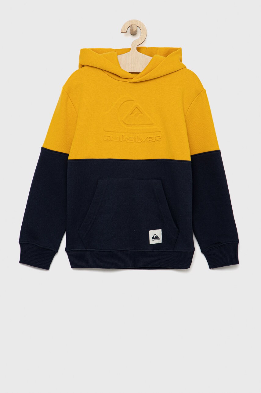 Quiksilver bluza copii culoarea galben, modelator