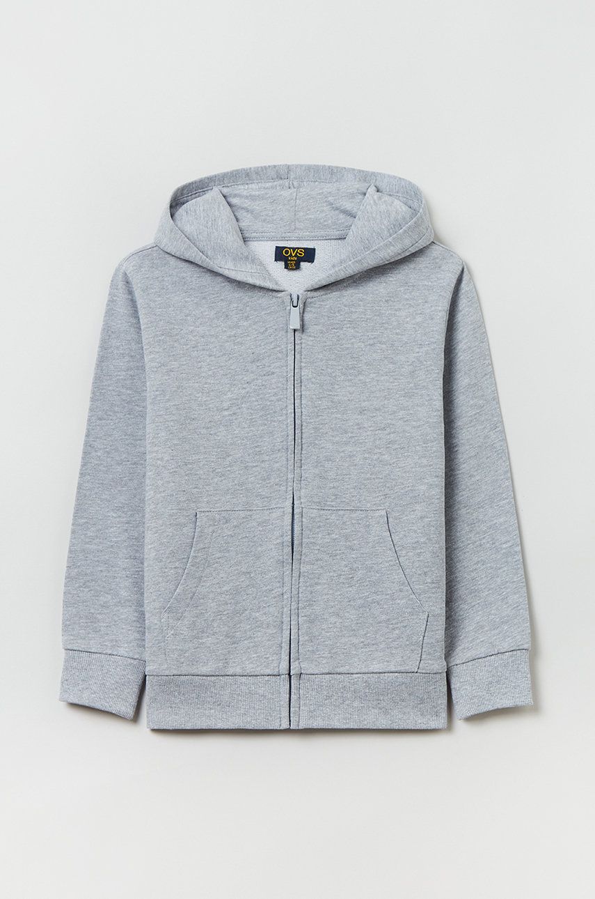 Дитяча кофта OVS колір сірий однотонна Дитяча кофта OVS колір сірий однотонна