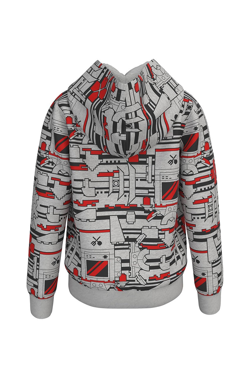 

Детская хлопковая кофта Lego Wear цвет серый узор