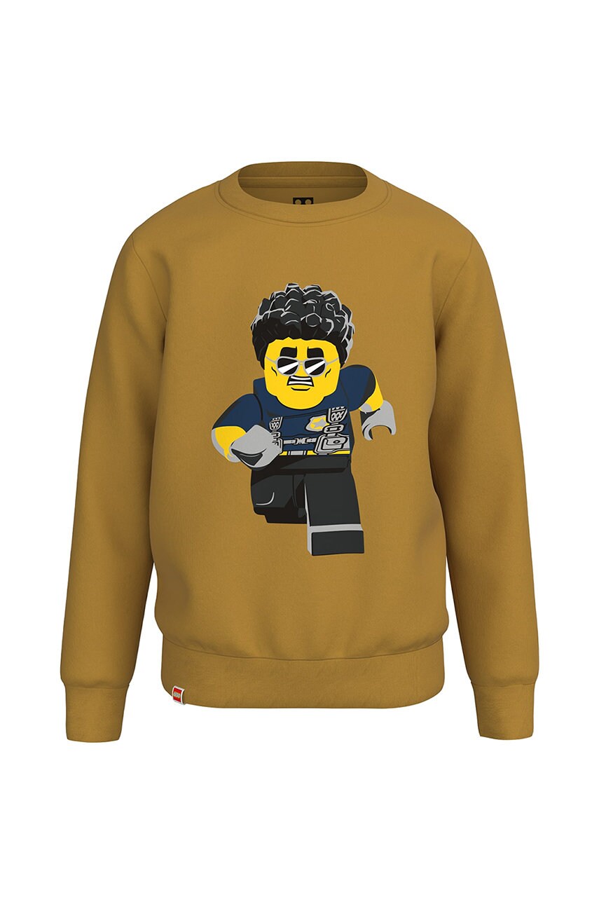 

Дитяча бавовняна кофта Lego Wear колір жовтий з принтом