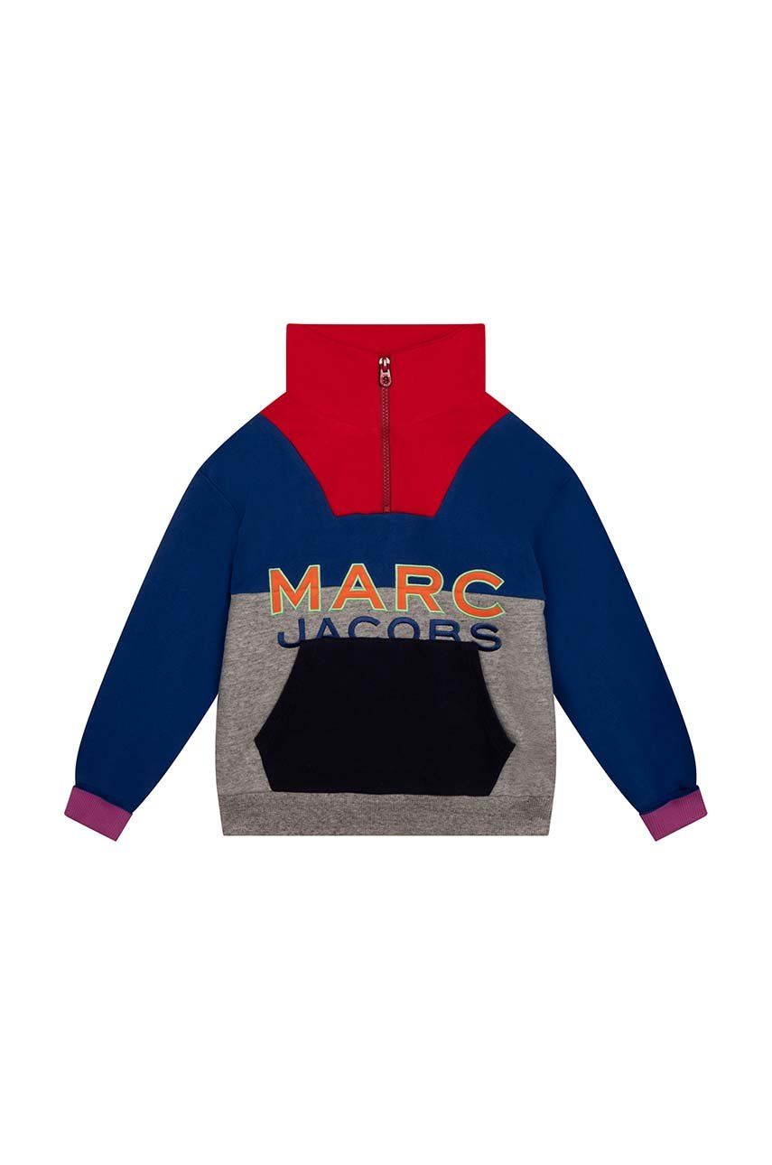 E-shop Dětská bavlněná mikina Marc Jacobs tmavomodrá barva, vzorovaná