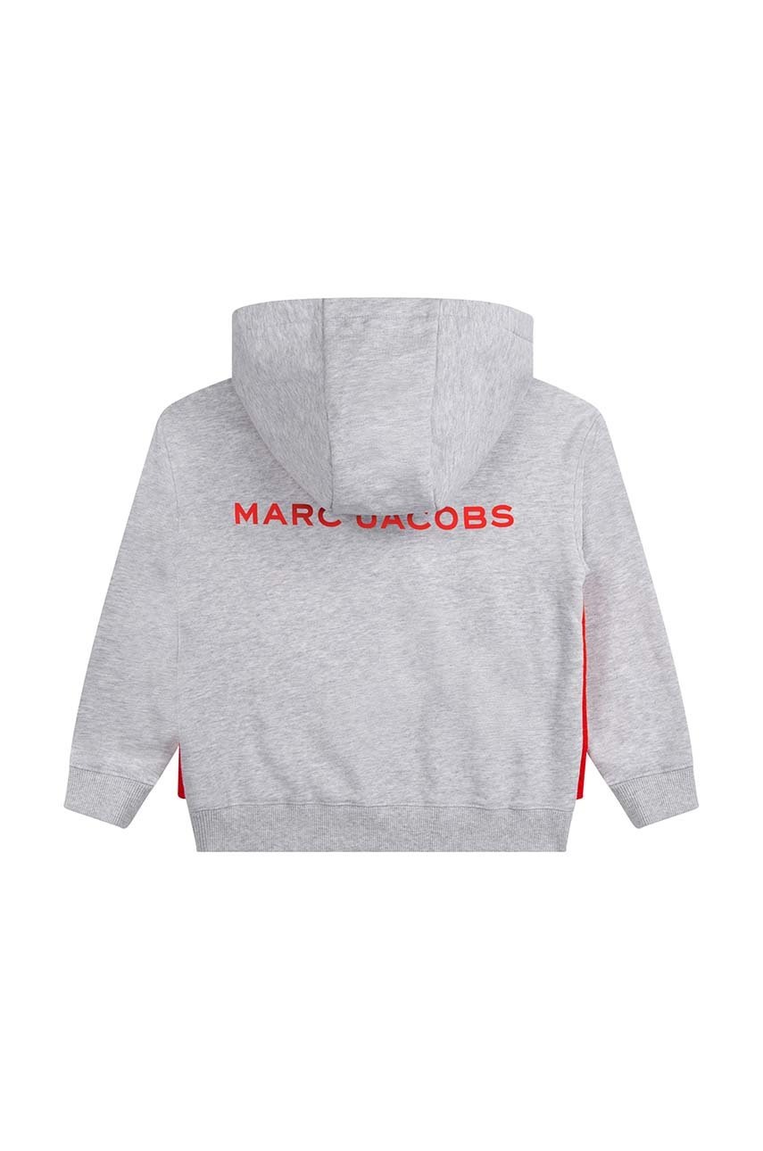 Детская хлопковая кофта Marc Jacobs цвет серый узор