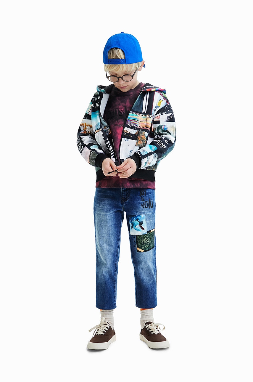 Desigual bluza copii cu glugă, modelator