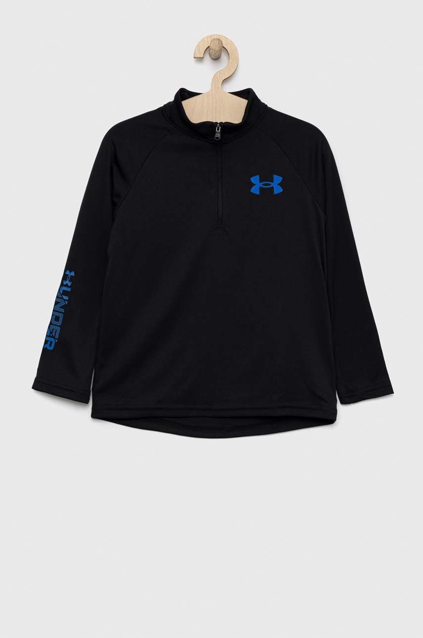 Under Armour Bluza Copii Culoarea Negru, Cu Imprimeu