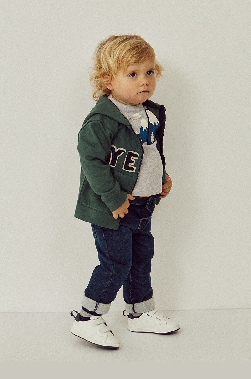 Детская кофта zippy цвет зелёный с капюшоном с принтом в Днепре Детская кофта zippy цвет зелёный с капюшоном с принтом в Днепре