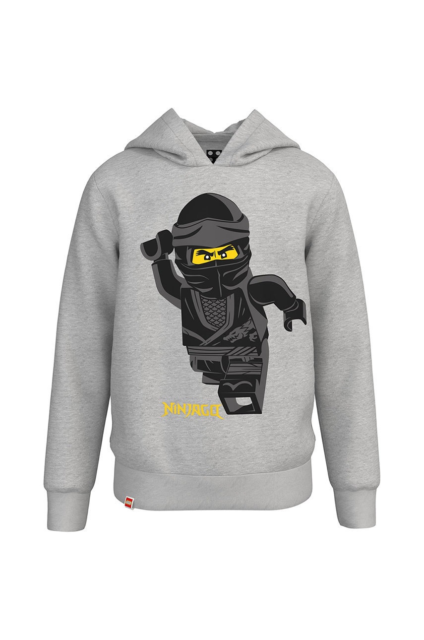 

Дитяча бавовняна кофта Lego Wear колір сірий з принтом