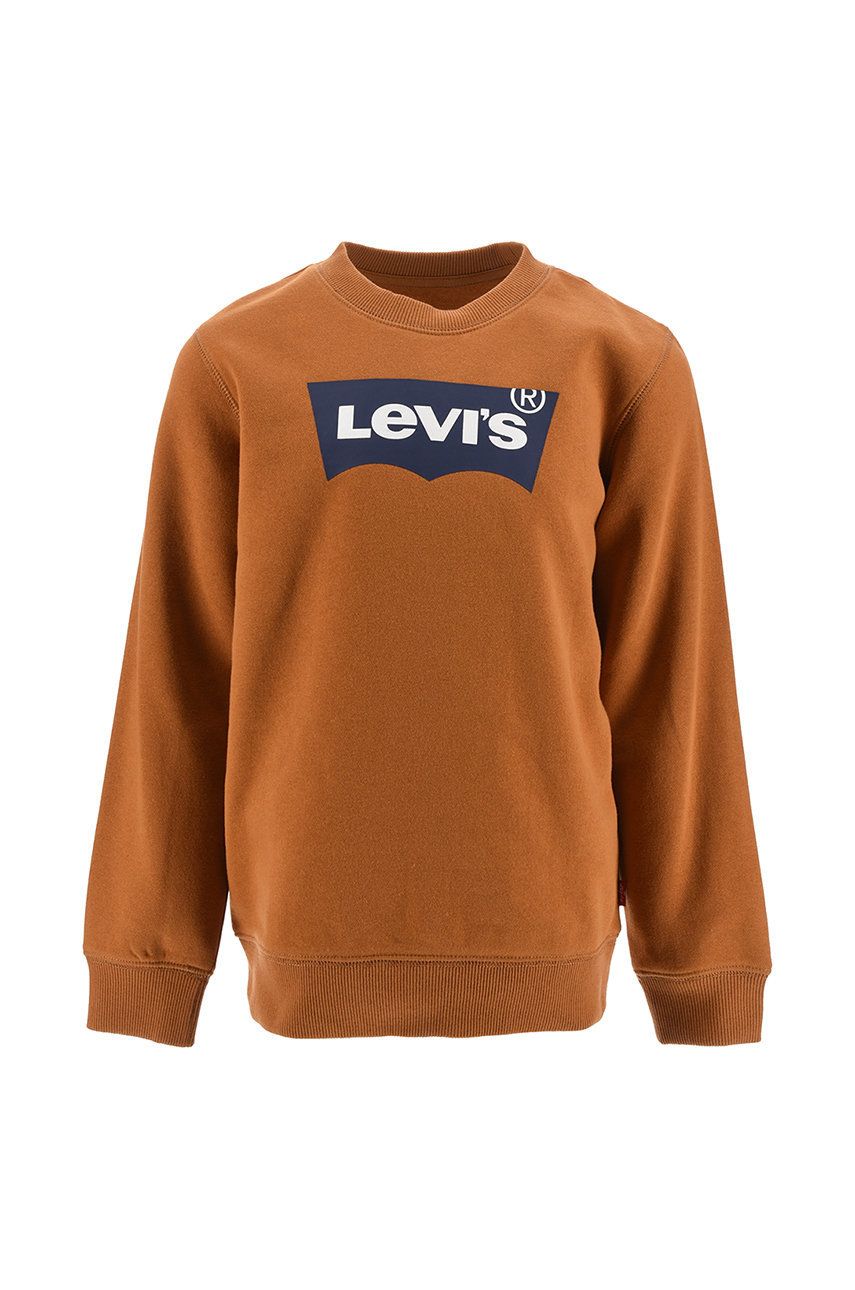 Levi's bluza dziecięca kolor brązowy z nadrukiem
