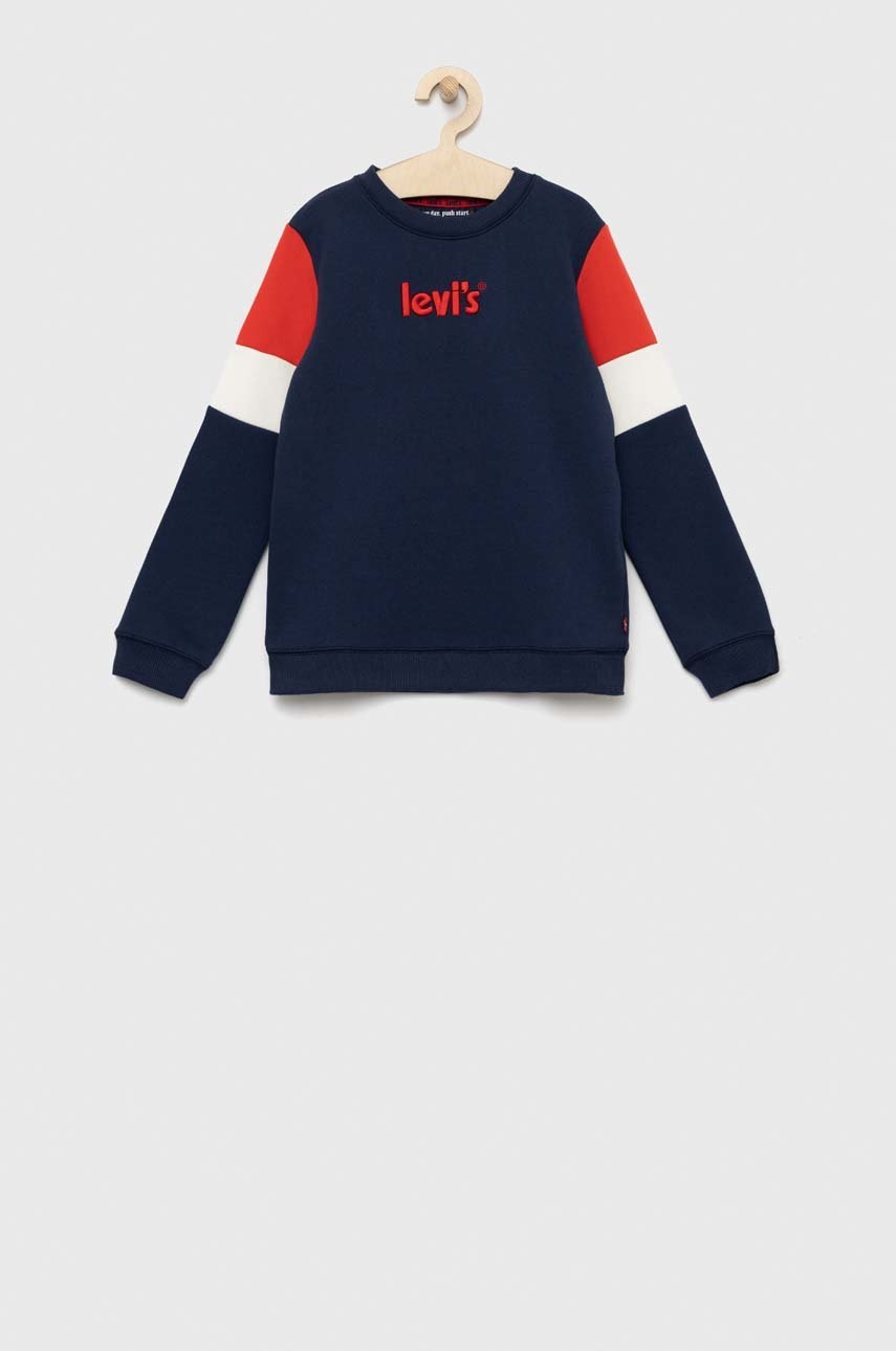 

Детски суичър Levi's в тъмносиньо с десен, Тъмносин