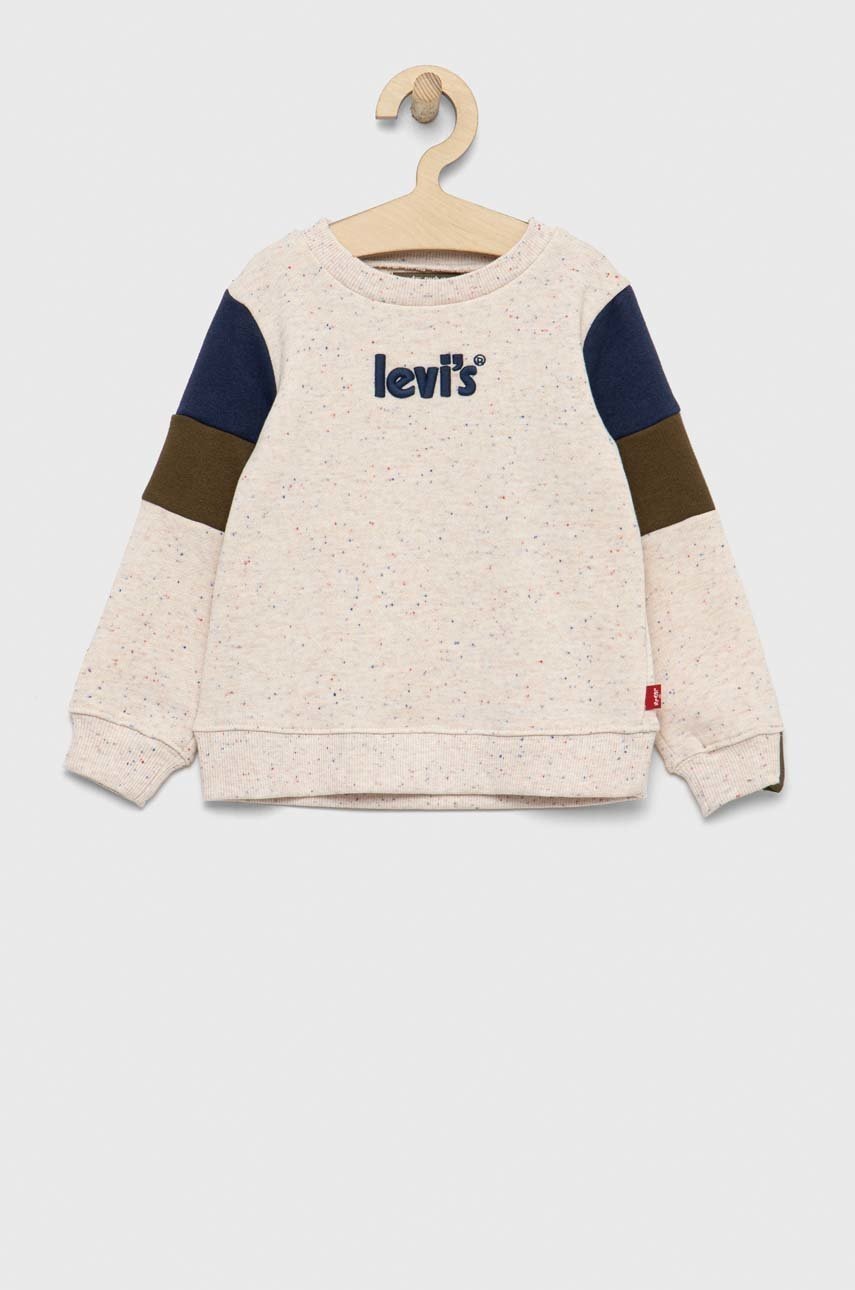 

Детски суичър Levi's в бежово с десен, Бежов