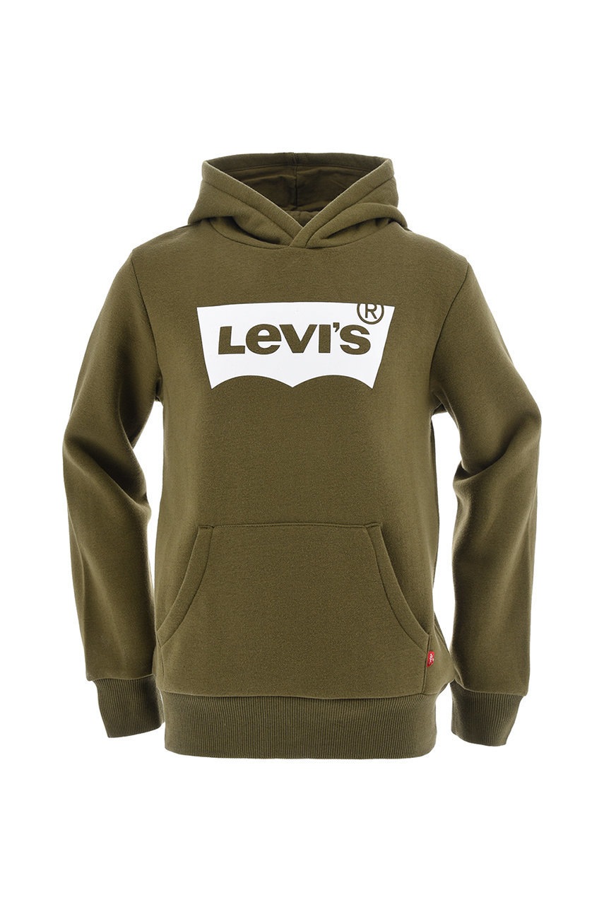 

Детски суичър Levi's в зелено с принт, Зелен