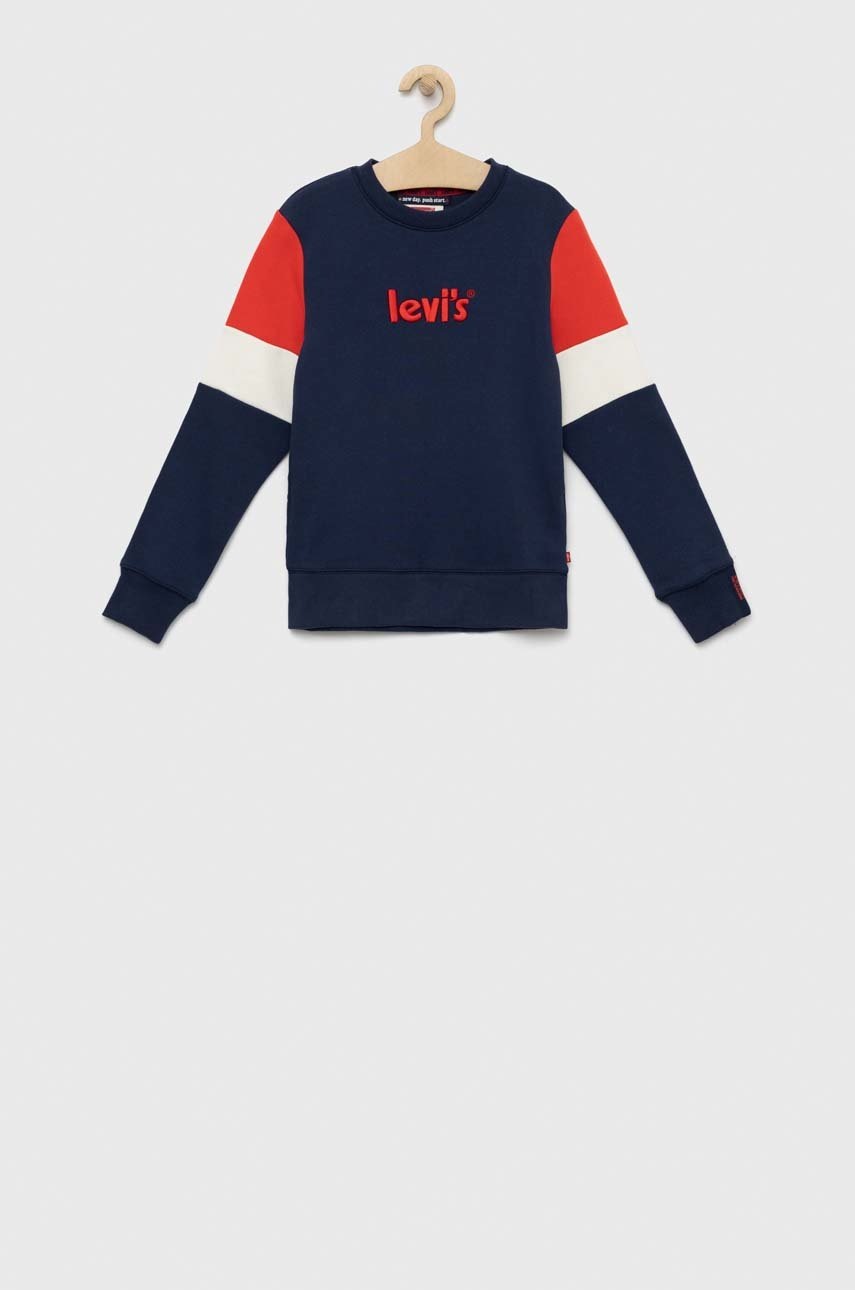 

Детски суичър Levi's в тъмносиньо с десен, Тъмносин