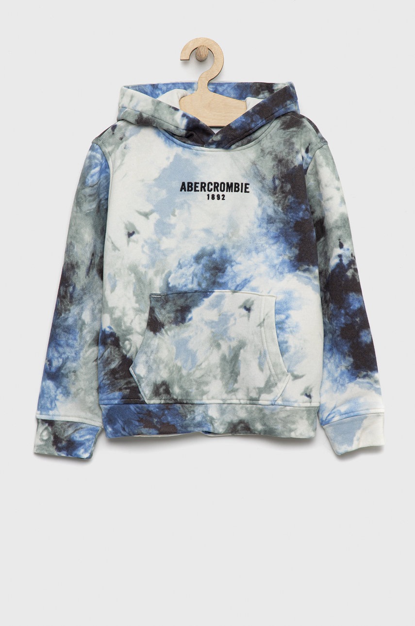 

Детски суичър Abercrombie & Fitch с качулка, Син