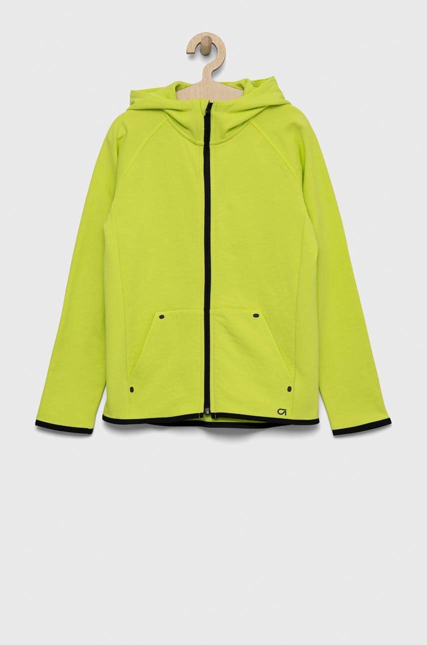 GAP Bluza Copii Culoarea Verde, Cu Glugă, Neted