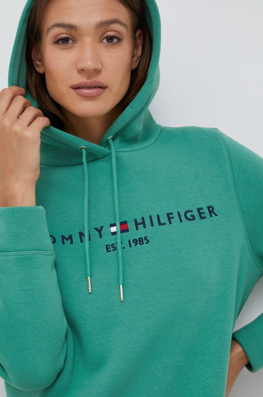 mikina-tommy-hilfiger-damska-zelena-barva-s-aplikaci