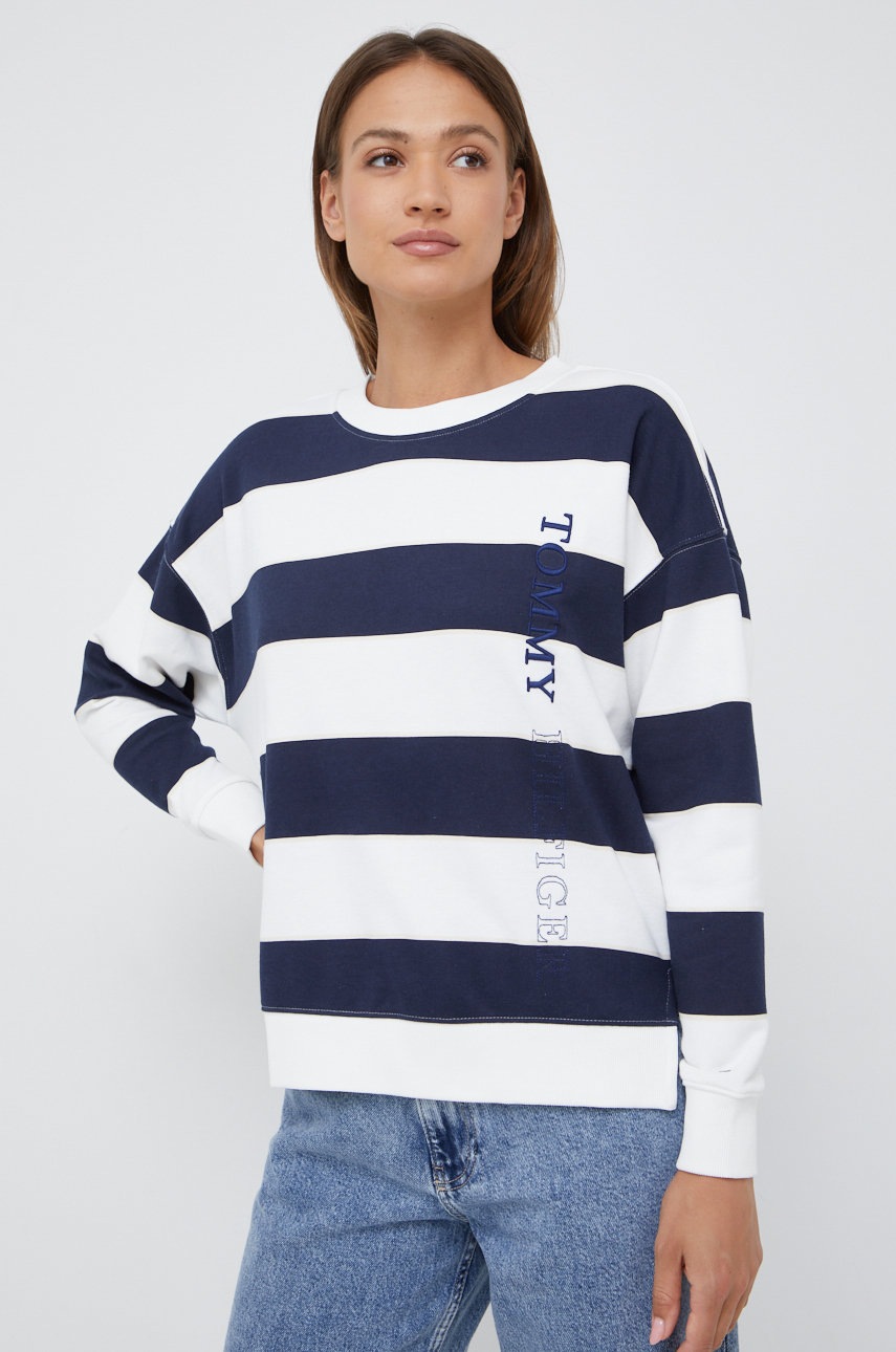 

Суичър Tommy Hilfiger в тъмносиньо с десен, Тъмносин