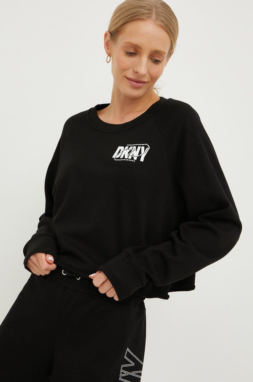 

Кофта Dkny женская цвет чёрный с принтом