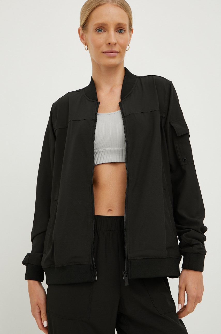 

Яке бомбър Dkny в черно с преходна изолация, Черен