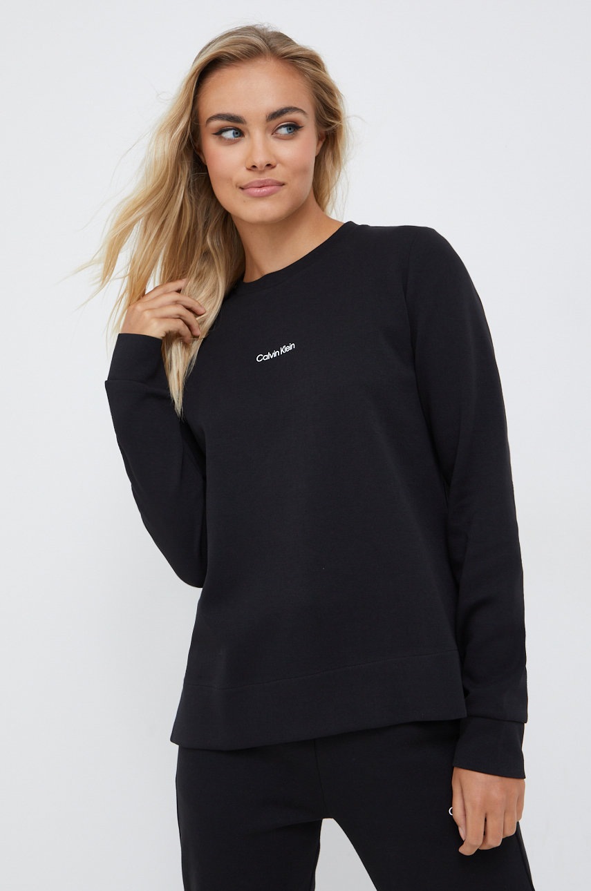 

Суичър Calvin Klein в черно с изчистен дизайн, Черен
